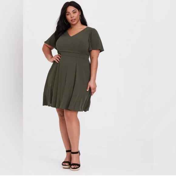 green dress torrid Pastel Blue Draped Dress (Torrid) – New2You LX main image 1